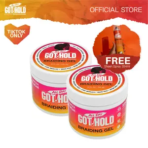 All Day Got Hold | Two Braiding Gel | 2 Braiding Gel + Sheen Spray 354 Free Gift | 4c hair styling gel Hair