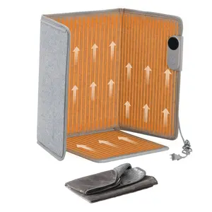 VEVOR Under Desk Space Heater, Rollable Foot Warmer Portable for HomeOffice, Timer Secure, Quiet for Legs, Ankles, TouchRemote Control Personal Electric Round Surround Warming Pad, Over - Heat Protection