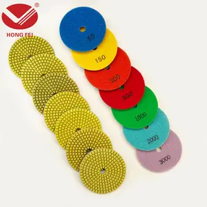 Granite Wet & Dry Dual-Use Polishing Pad Set — Diamond Polishing Pads for Fast Polishing, Countertop Polishing for Granite, Marble, Concrete Stone — Professional Grinding Tool Kit