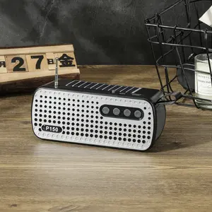 Sleek Silver Grill Design Portable Stereo Wireless Speaker with USB & Micro SD Card Slots, Detachable Strap, Compact for Travel, Compatible with Universal Cell Phone and Connected Devices