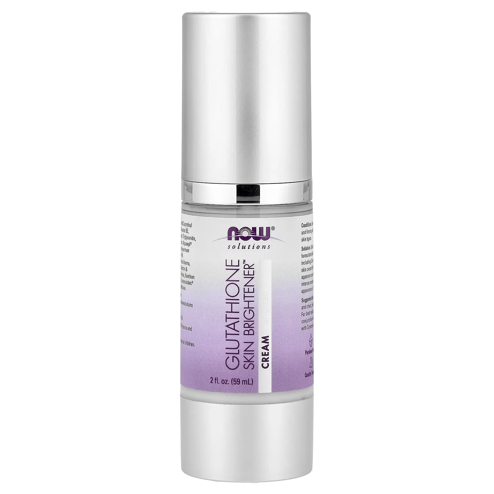 NOW Foods Solutions, Glutathione Skin Brightener™ Cream, 2 fl oz (59 ml)