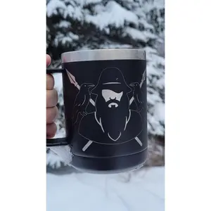 The Odin "Allfather’s" Brew | 15oz Laser-Etched Stainless Steel Viking Norse Mythology Camp Mug