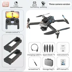 NEW N606 Drone 8K Professional Photo Drones 8K HD Camera WIFI FPV Obstacle Avoidance Brushless Motor Foldable RC Helicopter Toy（Two Batteries）