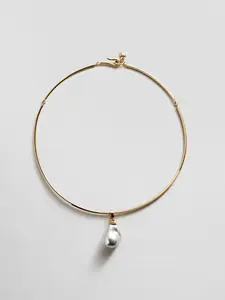 Teagan Pearl Collar Necklace - Gold/Pearl Teagan Pearl Collar Necklace - Gold/Pearl