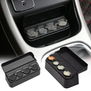 Car Interior Coin Storage Box, Vehicle Money Holder, Car Coin Organizer, Automotive Cash Container, Essential Car Accessory