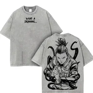 Shikamaru Nara T-Shirt - Naruto Oversized Vintage Anime Tee, Unisex Cotton Streetwear Shirt F T