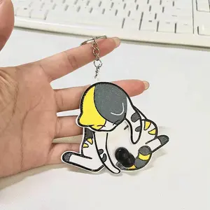 Creative Cat Prank Stretchable Egg Cat Rotating Egg Keychain Pendant, Cute Funny Prank Backpack Travel Bag Pendant Decoration Keychain Attachment - Pure Friendship and Love Gift