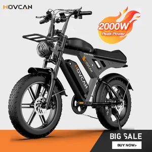 V30MAX Electric Bike for Adults 2000W Motor 20" Fat Tire Ebike, 32MPH 120 Miles,48V 31.2 AH Dual Battery Hydraulic Disc Brake Electric Motorcycle Bike Full Suspension