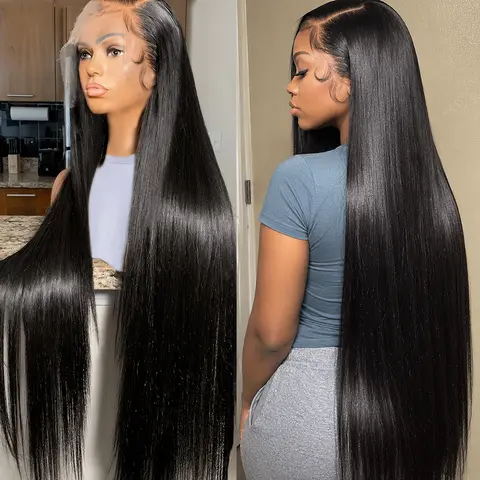 Bling Hair Factory 13x6 HD Lace Front Wig - Brazilian Remy Silky Human Hair, 13x4 Transparent Lace, Preplucked, 180 Density, Bone Straight, Natural Looking, Durable, Heat Resistant, Wig Cap, #SohoChic#tiktokshopstockup