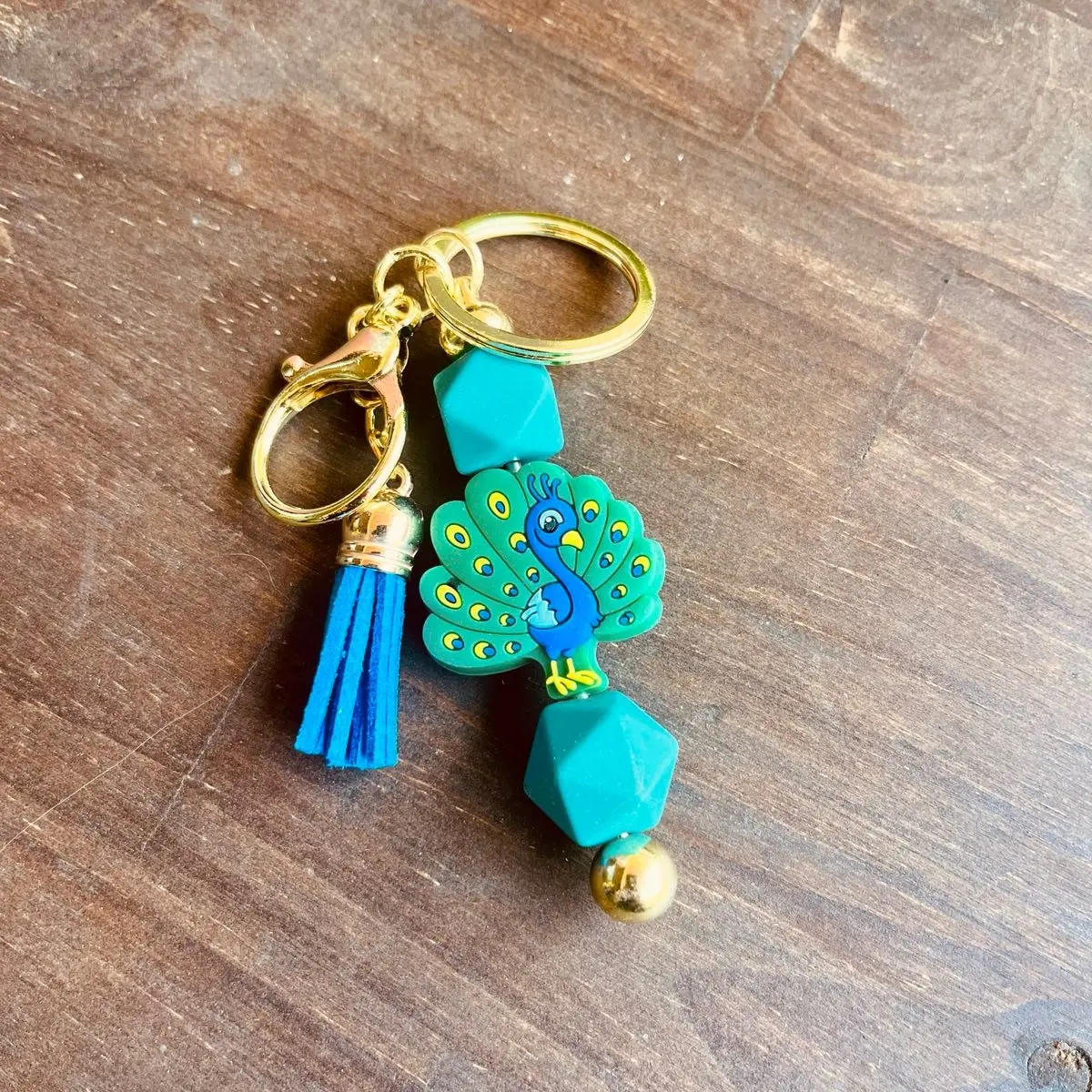 Pretty Peacock Keychain for Bag and Wallet Accessory