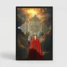 Mesikel Ethiopian-Eritrean Orthodox Christian Cross Art Print - Christian Faith-Themed Graphic Prints, Bright Colors Wall Art, Framed/Unframed, 24x36in(60x90cm), Bohemian Decorations for Room/Bathroom, Housewarming Gift