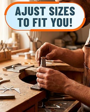 Stainless Steel Ring Stretcher Kit with Rubber Mallet - Professional Ring Resizing Tool 6-10 for Jewelers Jewelry Repair & DIY Enthusiasts