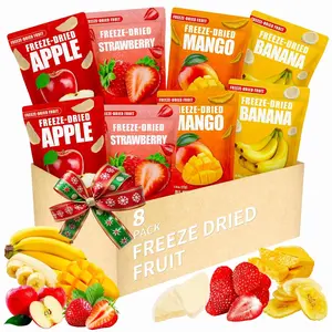 Freeze Dried Fruit Snacks Variety Pack, 8 Portable Bags with Apple Mango Strawberry Banana, No Sugar Added, Gluten Free Snack for Kids Lunch Travel Office, 4.65oz132g
