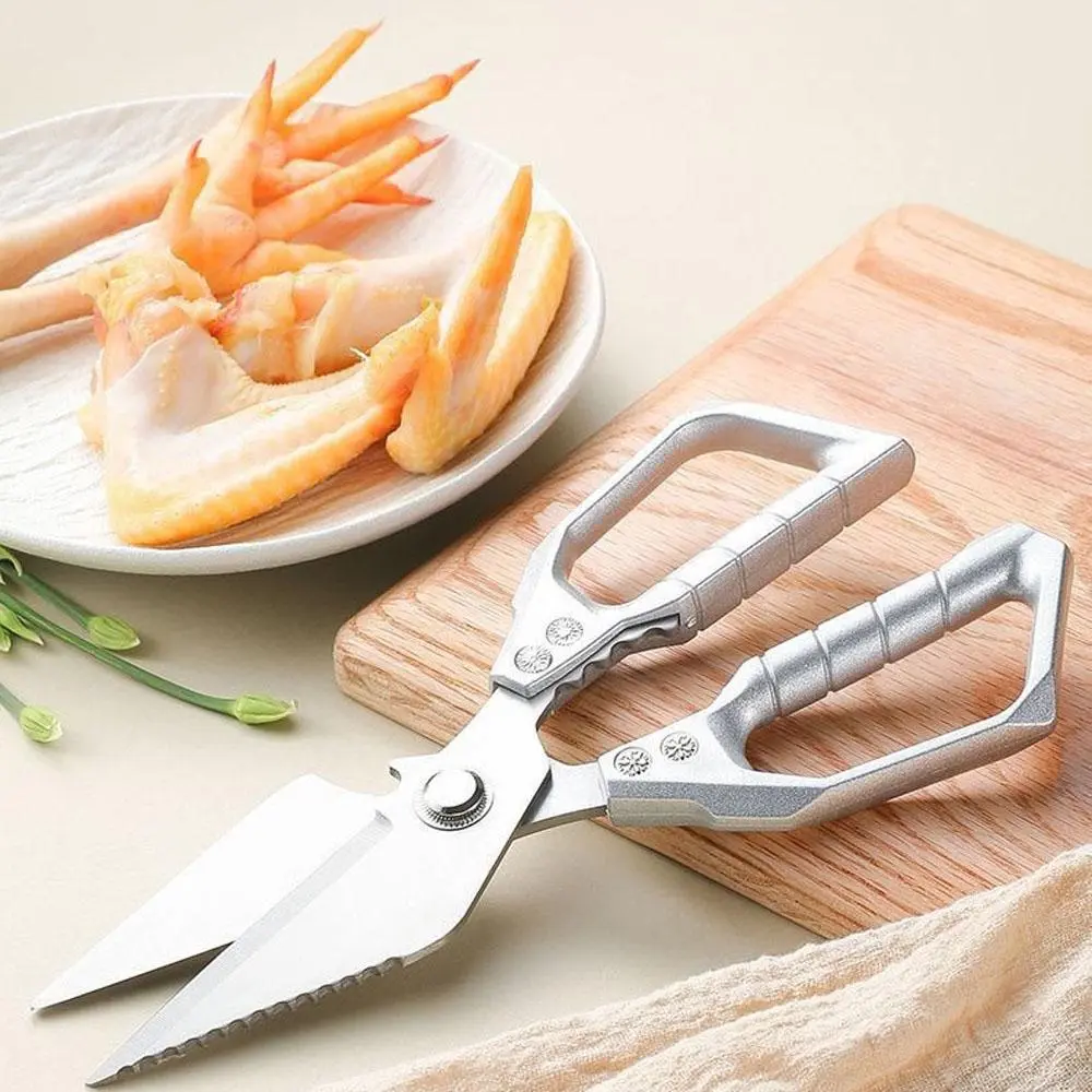 Heavy-Duty Stainless Steel Kitchen Scissors Set - Japanese Steel Micro-Serrated Shears, Durable Dishwasher-Safe, for Poultry Meat Bone Cutting Food Prep Peeler - Ideal for Beginners, Father's Day Gift
