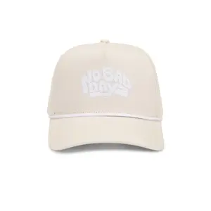 PrettyBoy No Bad Dayz Rope Hat in Tan & White Unisex