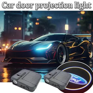 💡🚗2Pcs Door Interior Logo Lights, Car Welcome Lights, Decorative Lights, Door Step Projector Lights, Compatible with Ford Car Accessories. Interior LED Lights