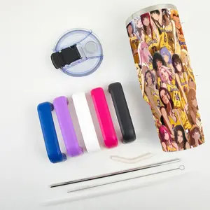 Lakers Fans 40oz Insulated Tumbler - Car Compatible Stainless Steel Mug | Anime Women's Basketball Pattern + Built-in Handle | Leak-Proof, Hot/Cold Drink Retention