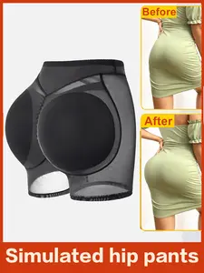 Women's Sexy Butt Lifting Fake Buttocks Shapewear Underwear, Detachable Sponge Pads, Waist Cinching Shorts, Comfortable Seamless Design, High Waist Shaper