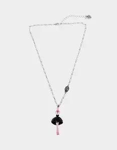 Betsey Johnson FLY BY NIGHT BALLERINA PENDANT BLACK