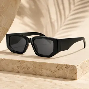 Retro Square Sunglasses for Men Women, Classic Chunky Frame UV400 Fashion Shades for Driving, Travel, Beach & Daily Wear