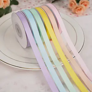 Set of 6 Rolls Mixed Color Satin Ribbon, Rainbow Colored Silk Ribbons 0.39 Inch, Multi-Color Gift Wrapping for Bouquets, Birthdays, Weddings