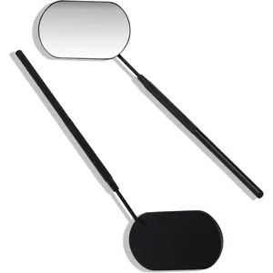 2 pcs Lash Mirror  Makeup Mirror for Eyelash Extensions Detachable Stainless Steel Square Round Lash Extension tools