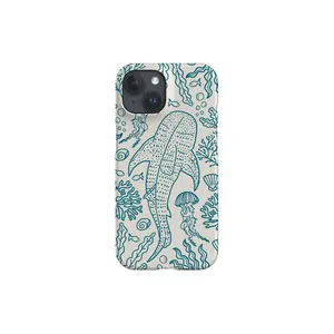 Whale Shark Coral Reef Phone Case, Ocean Sea Applicable to iP15Promax ip14Pro mobile phone case 12 trendy brand 13 anti-fall cover 14Promax 15Pro cute Plus phonecase Accessories Acrylic casetify
