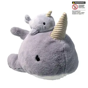 Unicorn Whale Plush Toy, Mommy and Baby Unicorn Comfort Doll, Birthday Gift for Boys and Girls, Soft and Cozy Stuffed Animal
