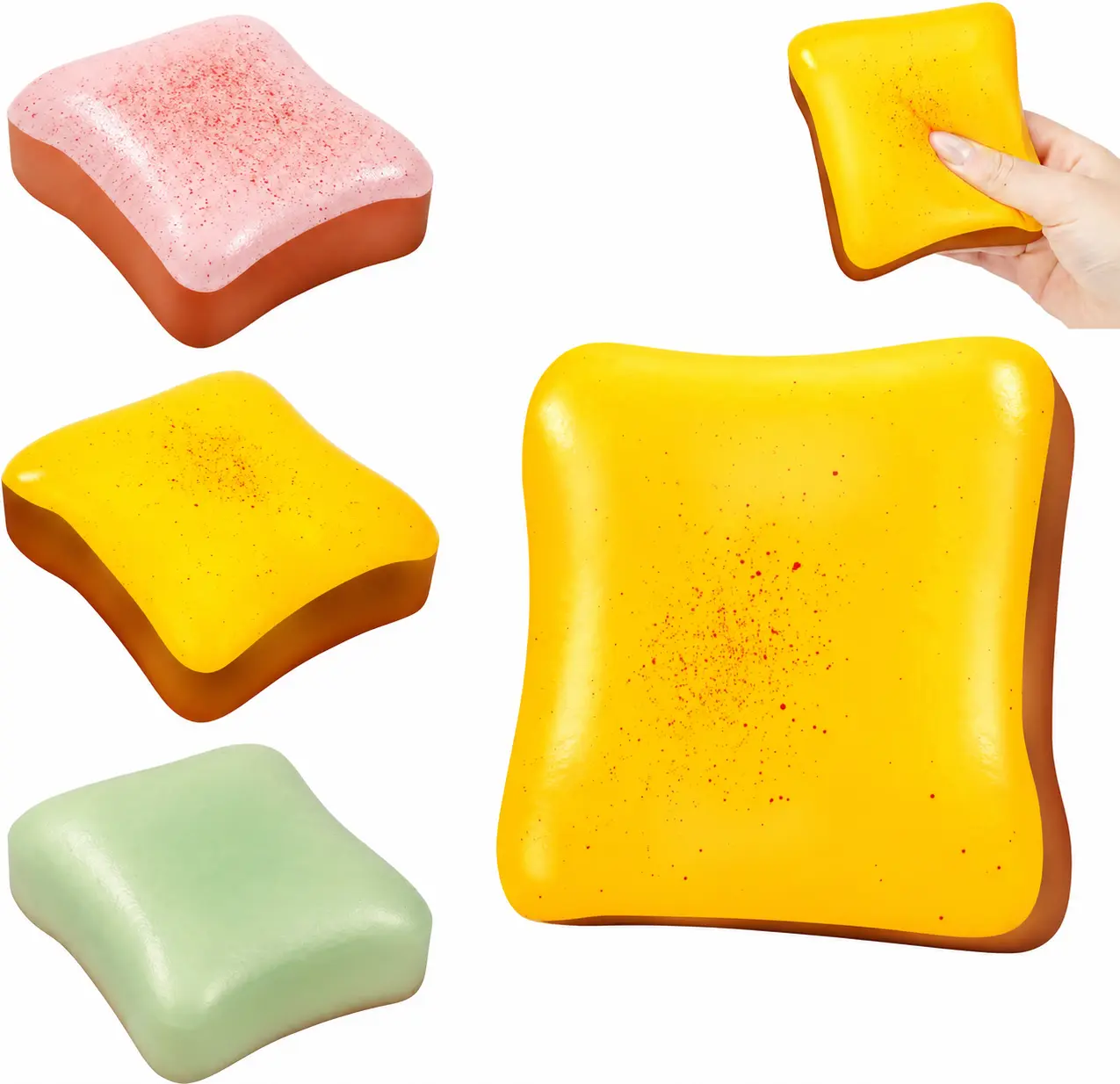 Viral Squishy Toy Toast King, Ultra-Realistic Texture Slow-Rise Squishy Toy | Stress Relief Fidget for Bread Lovers, Perfect Gift Slow Rise Squishies Trending Squishy Squishies Slow Rising, Ideal for Party Gift