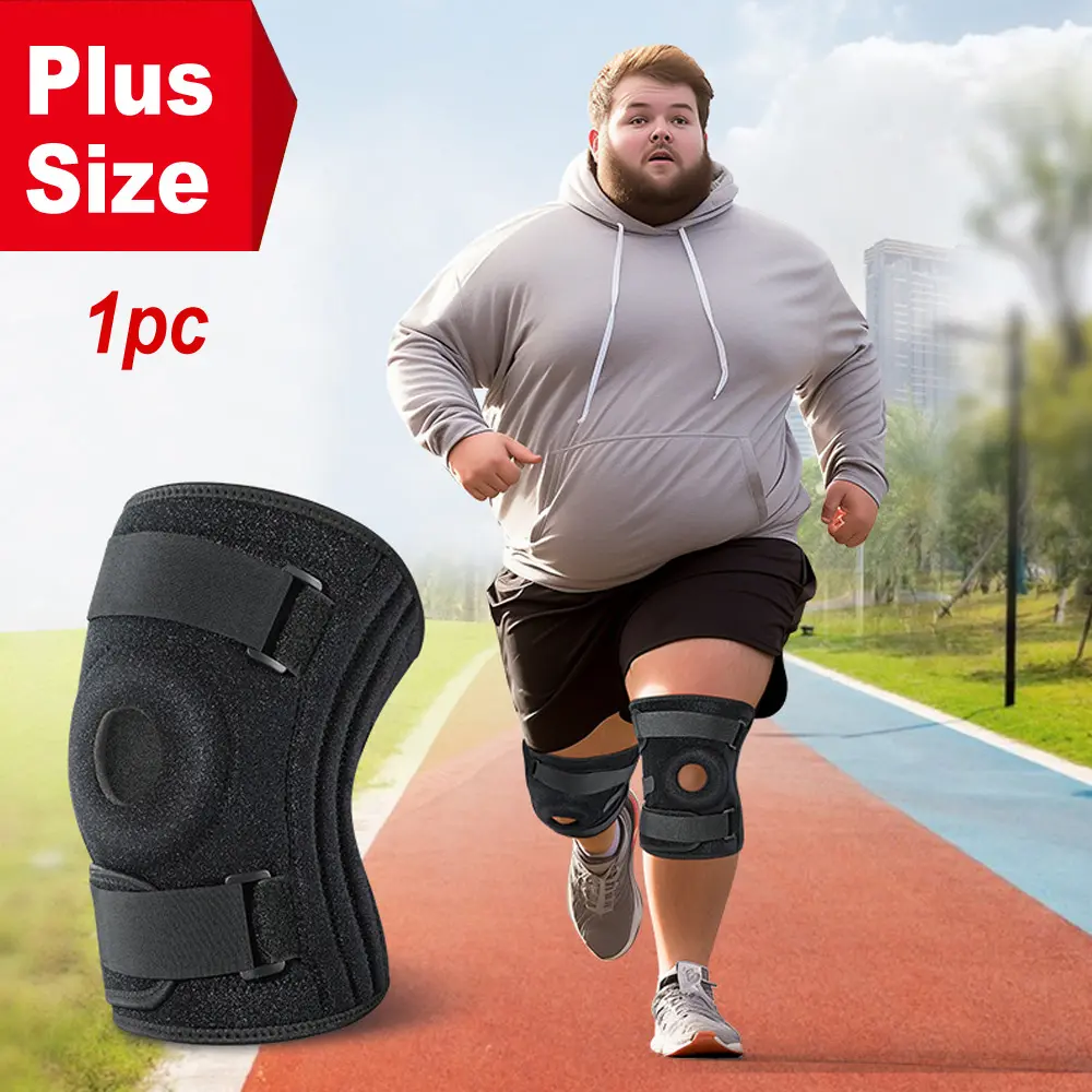 Plus Size Adjustable Knee Brace for Women & Men, Ideal for Meniscus Tear, Arthritis Pain, Side Stabilizer, Obesity Population, Sports Knee Sleeve, Knee Supporter, Knee Brace Stabilizers, Knee Braces For Knee Pain Arthritis