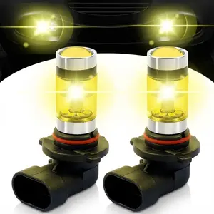 Tier's Haven 2PCS 9005/9006 LED Fog Light Bulb,9005/9006 LED Low Beam Headlight Bulb,6500K 12V Car Fog Light,100W Daytime Running lights,Headlights Bulbs for Most Vehicles Quick Start (Yellow)