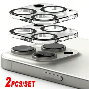 2 Pcs Camera Lens Glass Protection, Cover, Compatible With iPhone 16 Pro Max/16 Pro/16 Plus/16/15 Pro Max/15 Pro/15 Plus/15/14 Pro Max/14 Pro/14 Plus/14/13 Pro Max/13 Pro/13/13 Mini/12 Pro Max/12 Pro/12/12 Mini/11 Series, Anti-scratch #GLOBAL PICKS