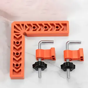 7 Piece Set 90 Degree Precision Right Angle Clamp, 6 Inch X 6 Inch Woodworking Clamping Tool, Frame Box Cabinet Drawer Accurate Joinery, Hardware