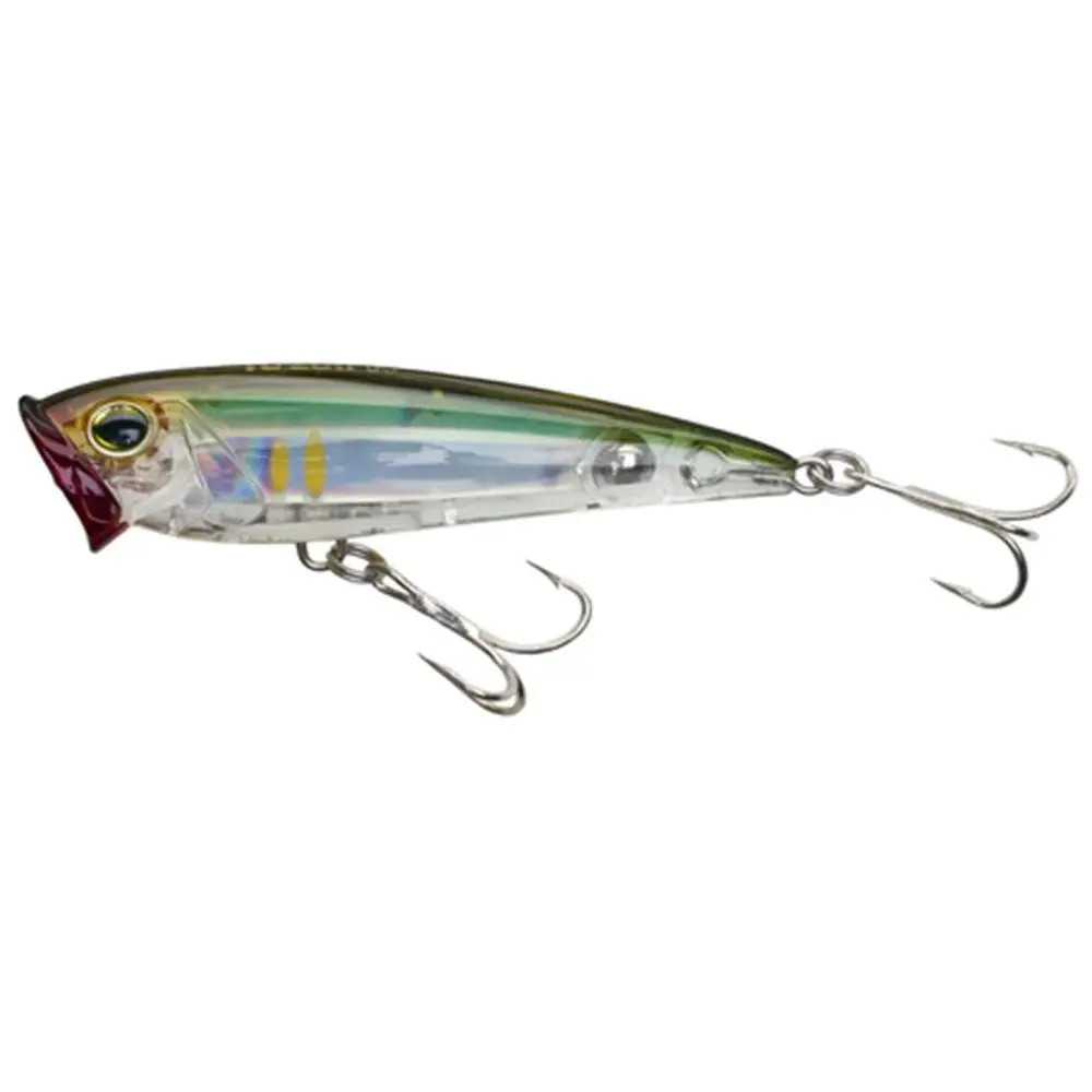 Artificial Fishing Lure, 4 3/4 in 1 5/8 oz Topwater Popper with 3D Prism Finish and Saltwater Hooks for Inshore Fishing