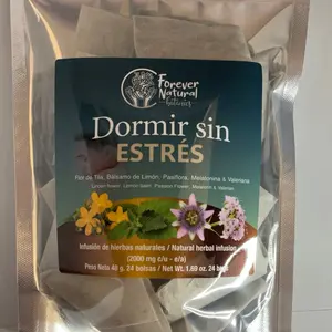 Dormir Sin Estres Tea 3 pack - Sleep aid tea Natural Herbal Infusion with Linden Flower, Lemon Balm, Passion Flower, Melatonin & Valerian - 24 Tea bags -