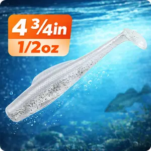 4.75in Paddle Tail Swimbait  1/2oz Lifelike Shad Soft Bass Fishing Lures Set 6PCS 8PCS