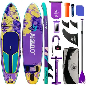 Inflatable Paddle Board for Adult, Paddle Board for All Skill Levels, Wide SUP Board with Primium Accessories Include SUP Carry Bag, Hand Pump, 10L Waterproof Bag