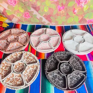 Botanero de barro  redondo cielito lindo en varios colores