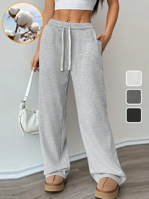 Women's Comfy All-Season Drawstring Waist Pants, Casual Loose Fitting Cotton Trousers, Women's Bottoms for Daily Life & Travel, Relaxed Fit summerwins