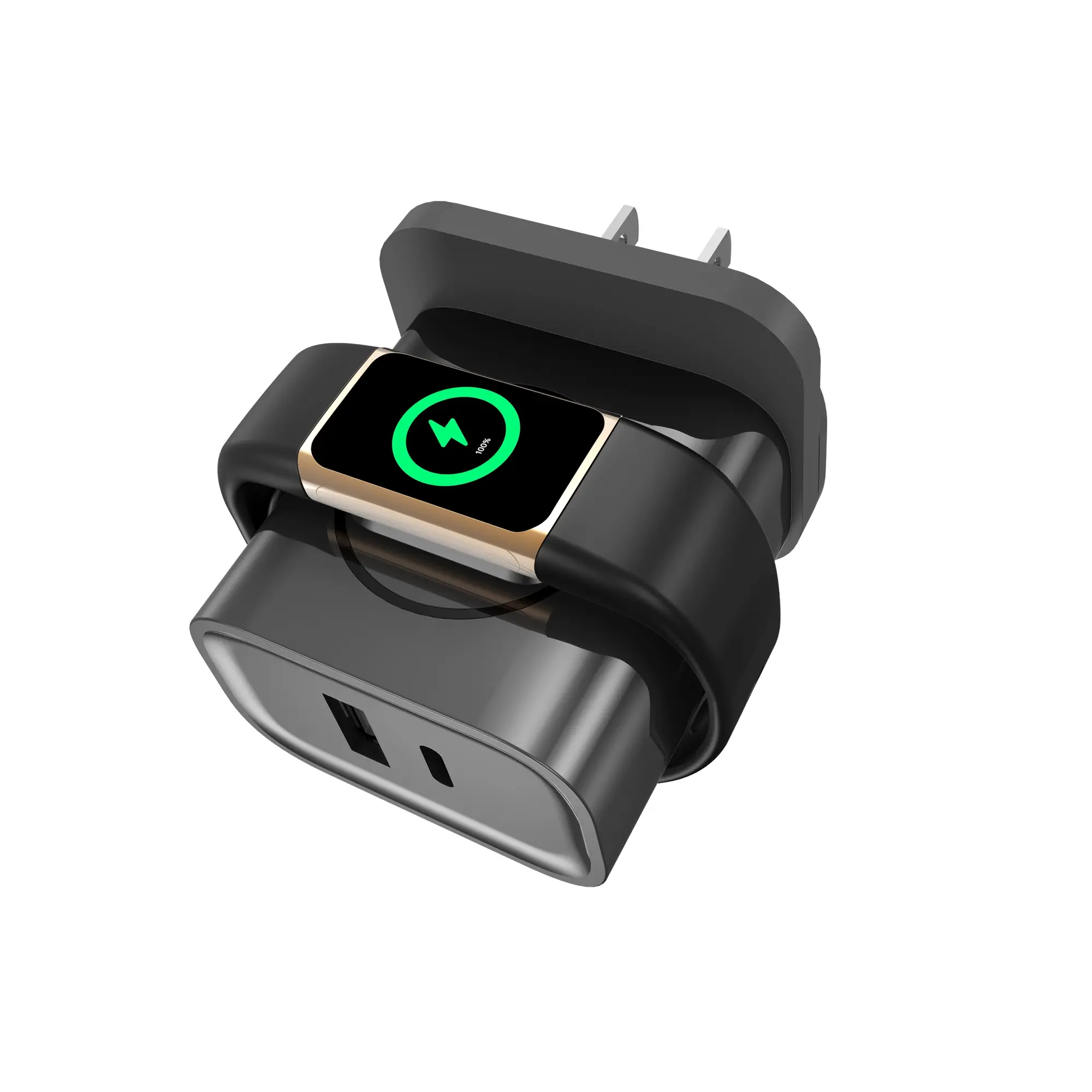3-In-1 Charger for Fitbit Charge 6/5/luxe, PD 25w USB C Fast Charging, Dual Port Wall Charger Adapter, Electronic Travel Essential for iPhone, Samsung, Google, Mobile, Cellphone, Android