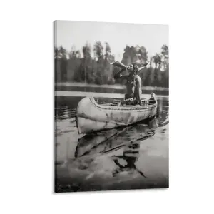 Vintage Native American Wall Art Black And White American Indian Wall Art Decor Poster