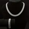 Necklaces for Men, 14mm Cuban Chain Necklace and Bracelet Set (with box), 2025 Men's Accessories Combination, Chains for Men