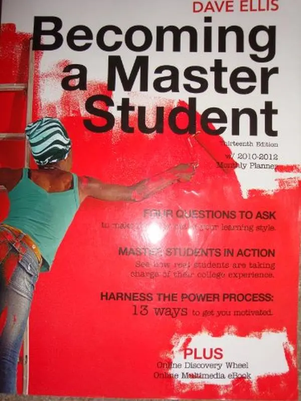 Used Paperback Book - Becoming a Master Student (13th Edition, 2011-05-03) w/2010-2011 Monthly Planner by Dave Ellis, English, Good Condition, for Students, W/ Cengage Learning MindTap Course Integration