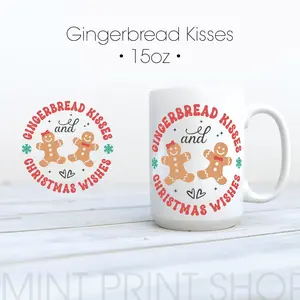 Gingerbread Kisses |  UV DTF Sticker