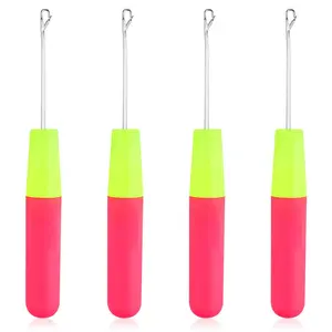 Latch Hook Tool Crochet Needle for Micro Braids Hair Extension Feather Carpet Making Craft Supplies