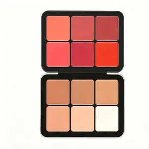 12 Color Cream Face Makeup Palette, Blush Contour Concealer Highlight Shades, Blendable Multi Use Palette for Everyday Soft Glam Looks