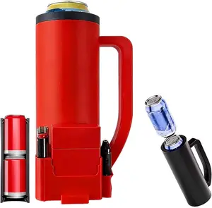 2026 Upgrade Multi-function Double Tactical Reload Can Holder, Double Can Tactical Insulation Sleeve with Handle & Edc Functional Slots, Fits Two 12oz Cans, Never Fumble for Your Next Cold One (Red)