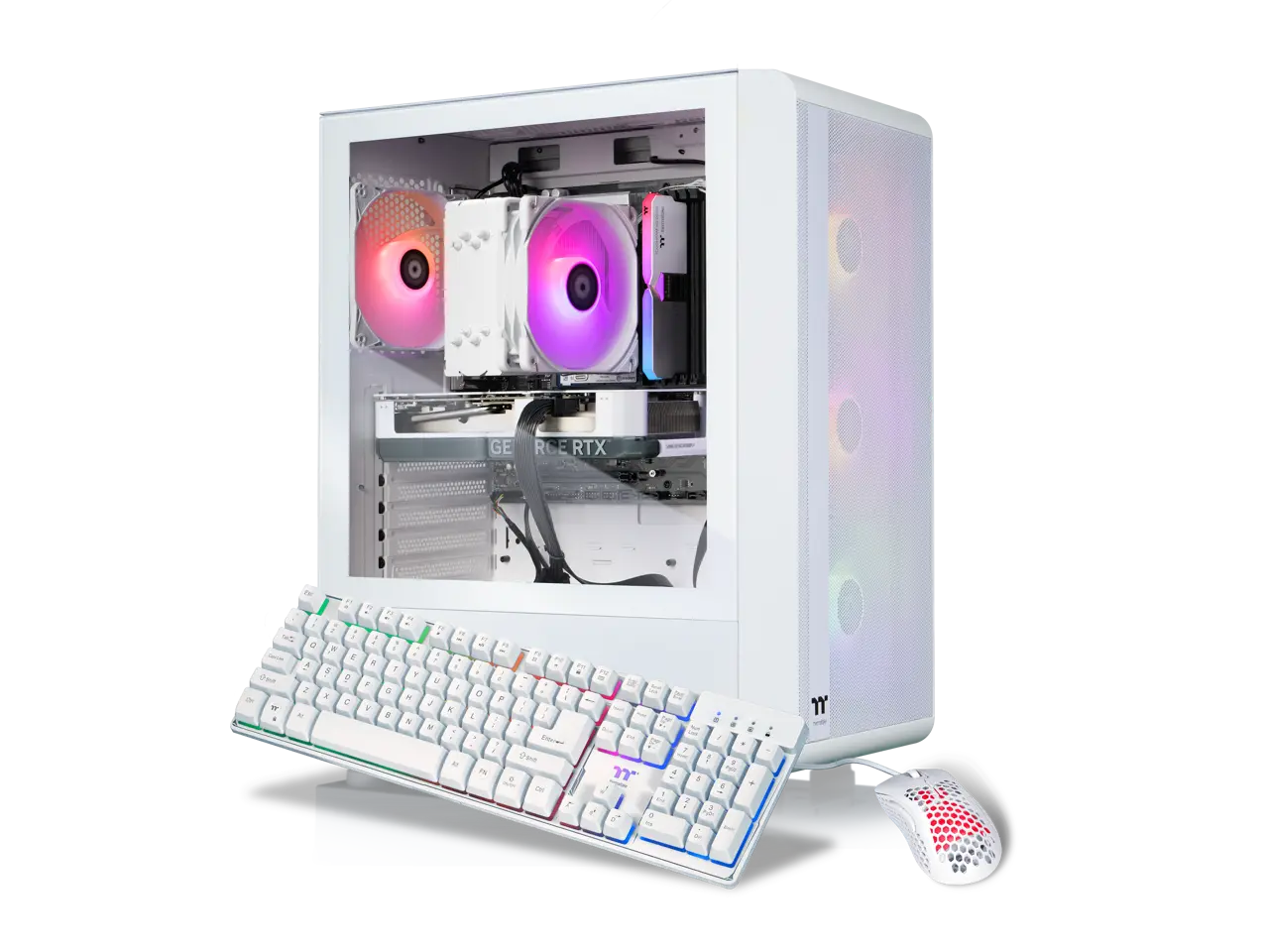 Thermaltake Gaming Desktop PC S2QT-B65K-560-LCS AMD Ryzen 5 7600X 16GB DDR5 1TB NVMe SSD GeForce RTX 5060 Windows 11 Home