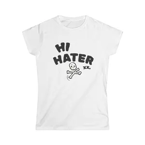 Hi Hater Skull Tee | Graphic Women's T-Shirt, Punk Slogan Top