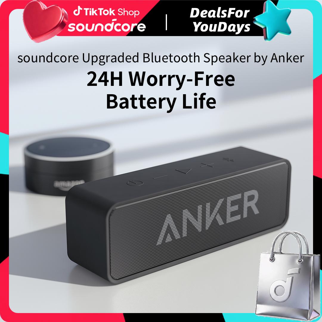 soundcore by Anker Portable Bluetooth Speaker, 24H Playtime, 6W Stereo Sound, Rich Bass, IPX5 Waterproof, Built-in Mic, Ideal for Smartphone #DealsForYouDays, #SummerWins